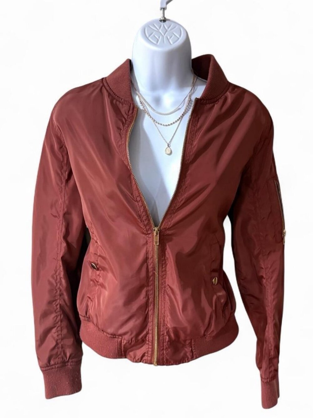Charlotte Russe Women's Burgundy and Red Jacket